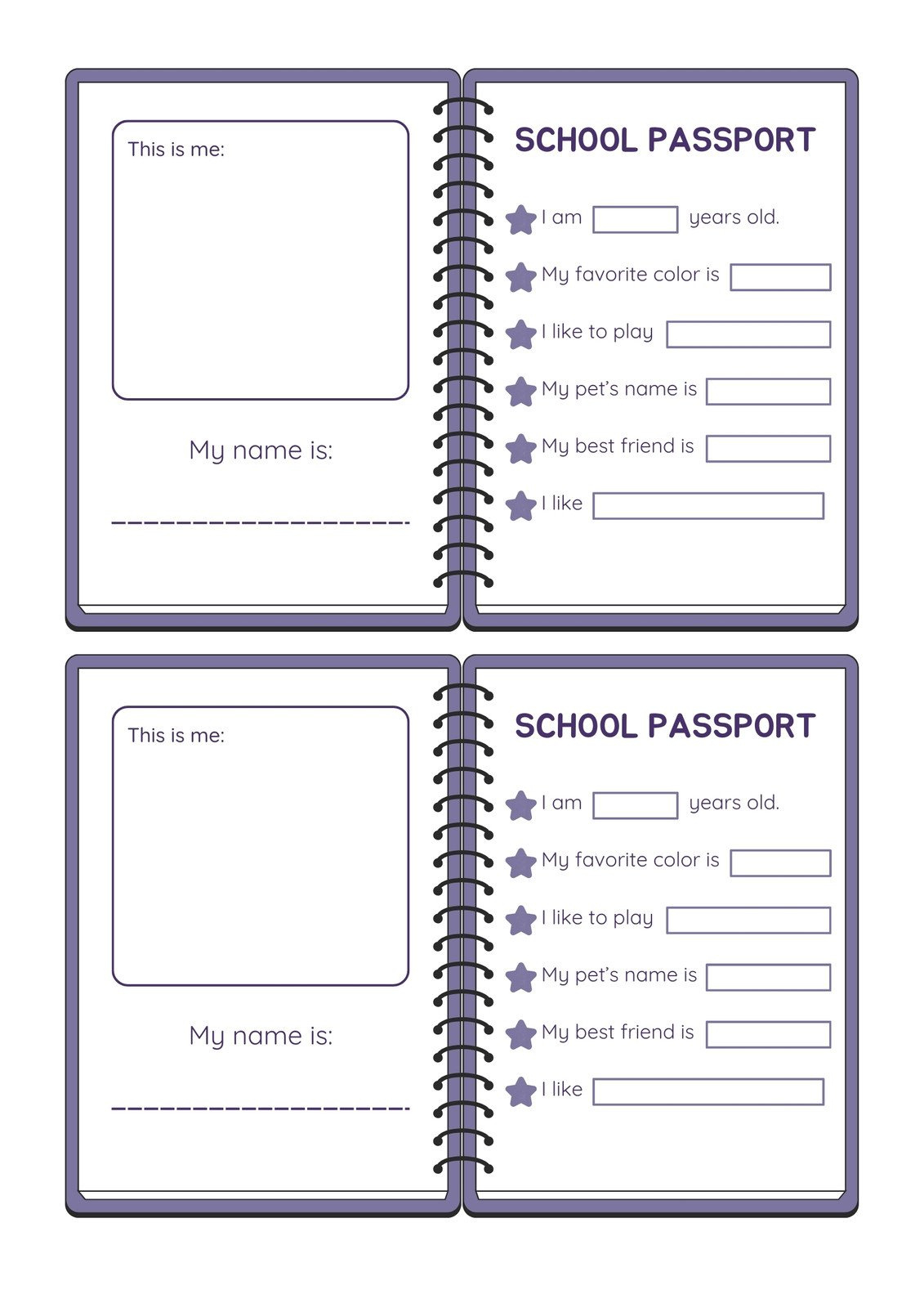 Free And Customizable Passport Templates inside Free Printable Template For Mini Passport Book