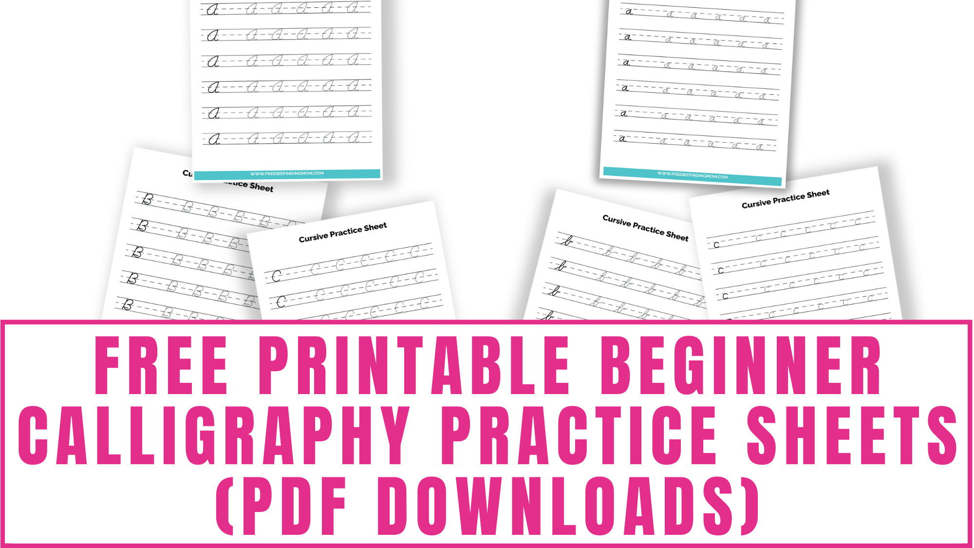 Free Beginner Calligraphy Practice Sheets (Pdfs) - Freebie Finding Mom regarding Free Printable Calligraphy Worksheets For Beginners