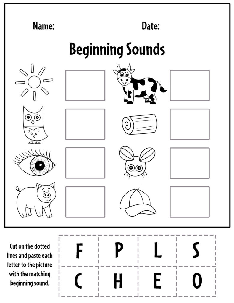 Free Beginning Sounds Worksheets For Preschool ⋆ The Hollydog Blog with regard to Free Printable Beginning Sounds Worksheets