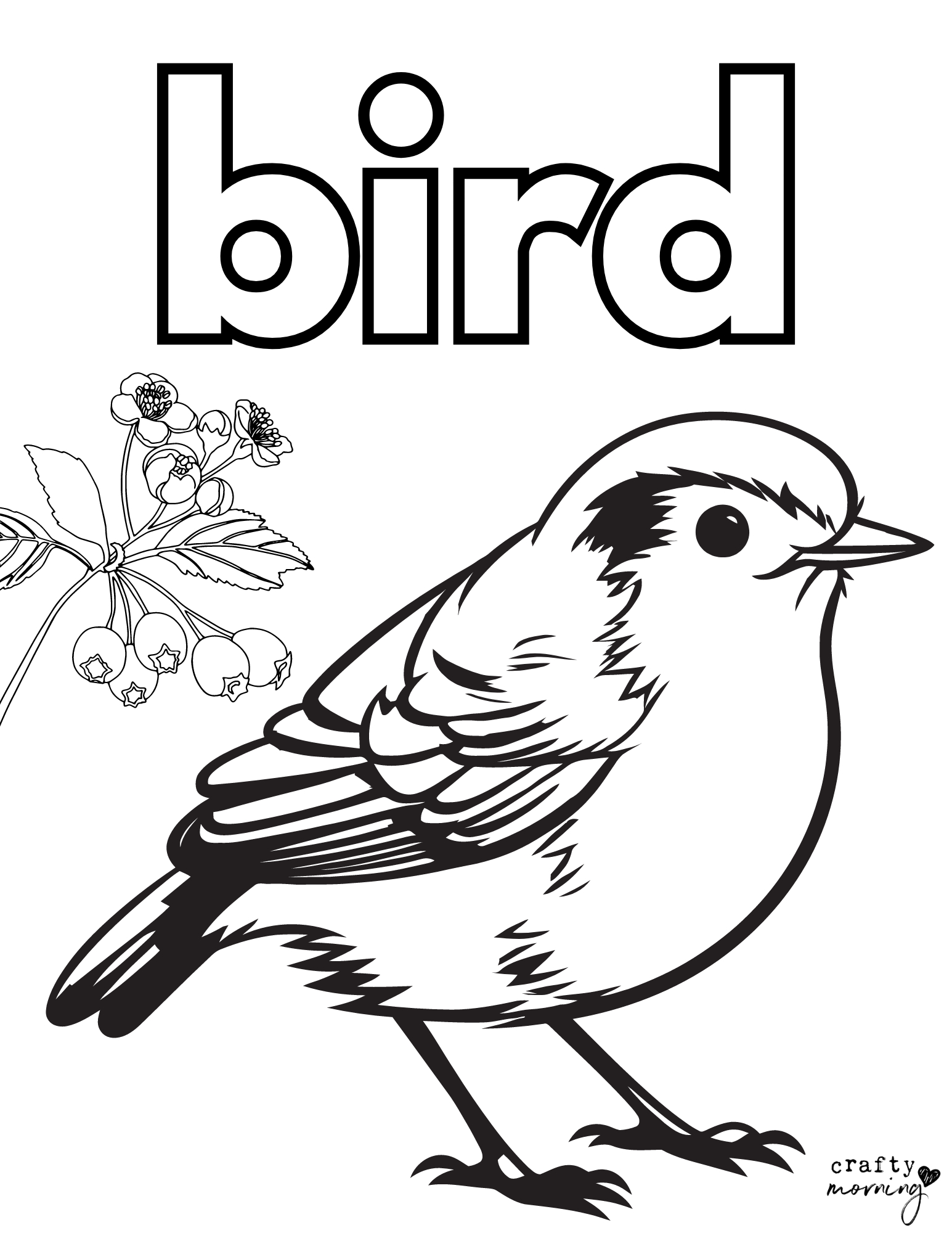 Free Bird Coloring Pages - Crafty Morning inside Free Printable Pictures of Birds to Color
