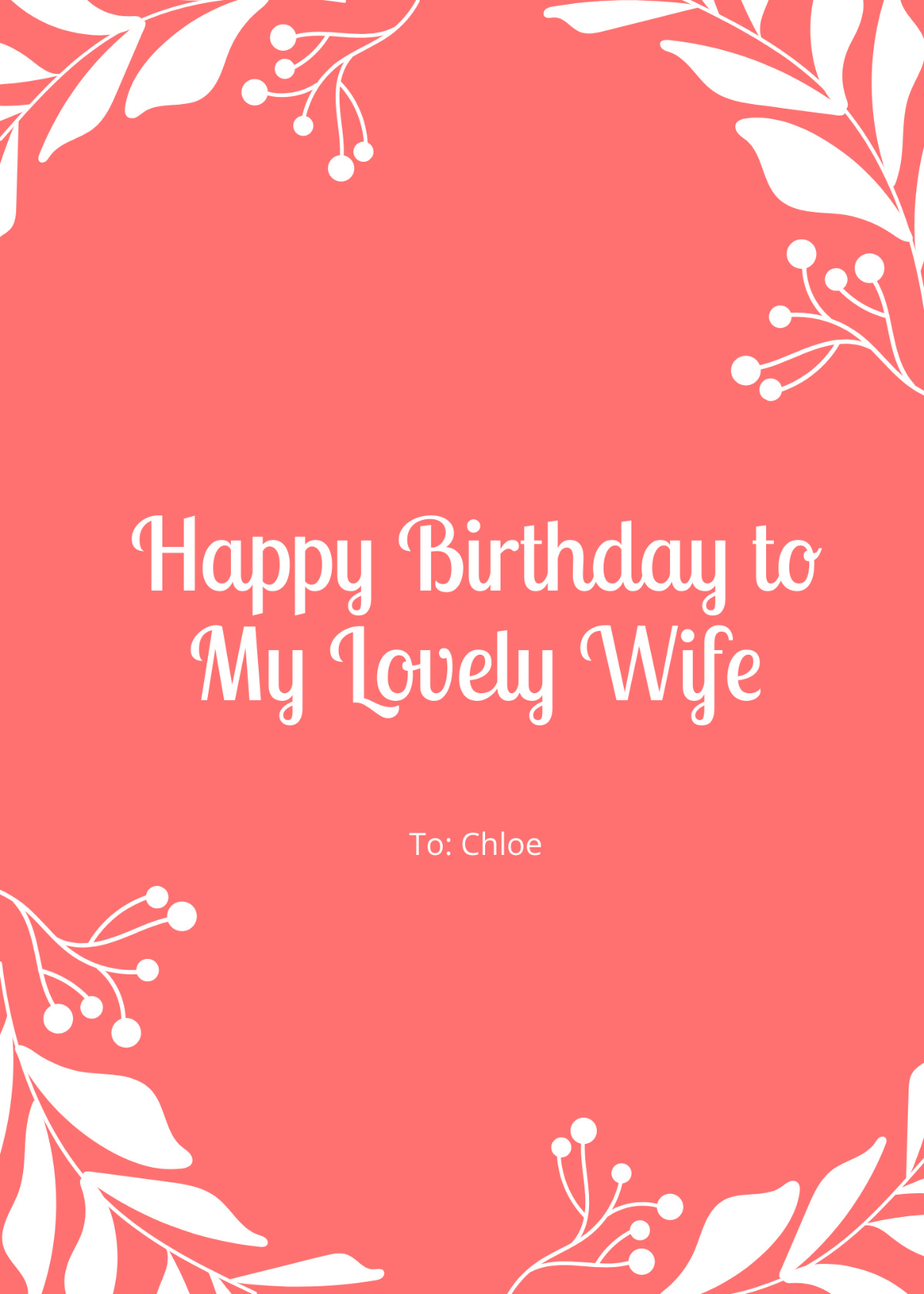 Free Birthday Card For Wife Templates, Editable And Printable within Free Printable Birthday Cards For Wife