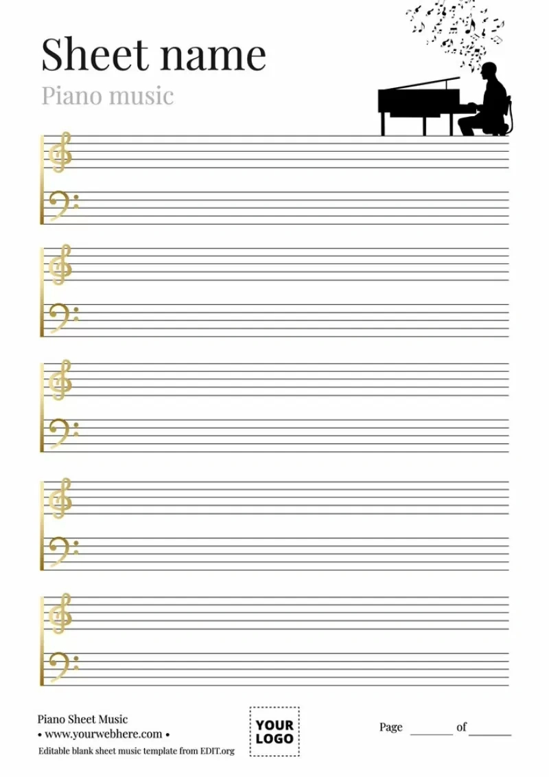 Free Blank Music Sheets To Print regarding Free Printable Blank Music Sheets