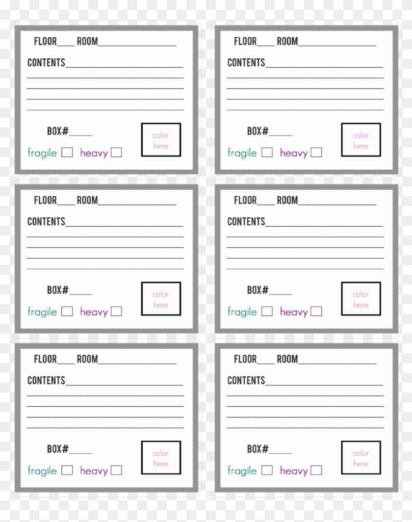 Free Box And Tags Templates U2014 Crafthubs - Moving Box Labels for Printable Label For Box