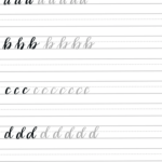 Free Brush Lettering Practice Sheets: Lowercase Alphabet   Within Free Printable Calligraphy Worksheets For Beginners