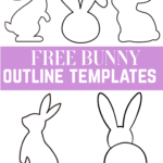 Free Bunny Outlines (Printable Templates)   Crafty Morning With Free Printable Easter Bunny Templates