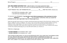Free California 30-Day Notice To Vacate | Lease Termination Letter in Free Printable 30 Day Notice To Vacate