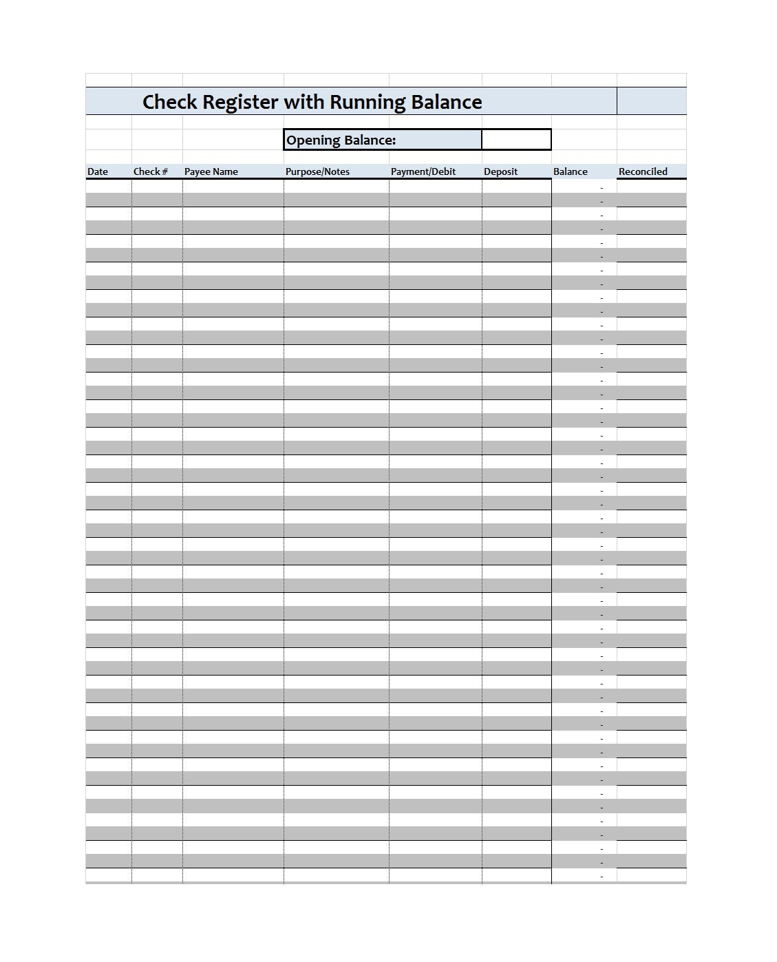 Free Checkbook Register Pdf Jubtic A5 Check Registers For Personal within Free Printable Check Register Full Page