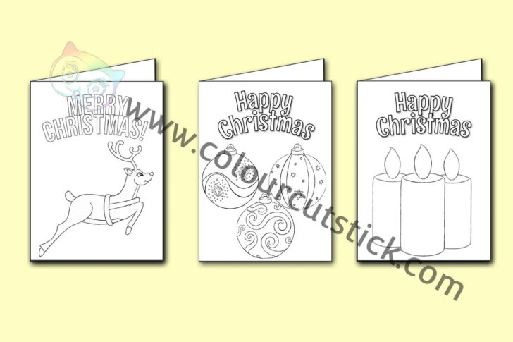 Free Printable Foldable Coloring Printable Christmas Cards