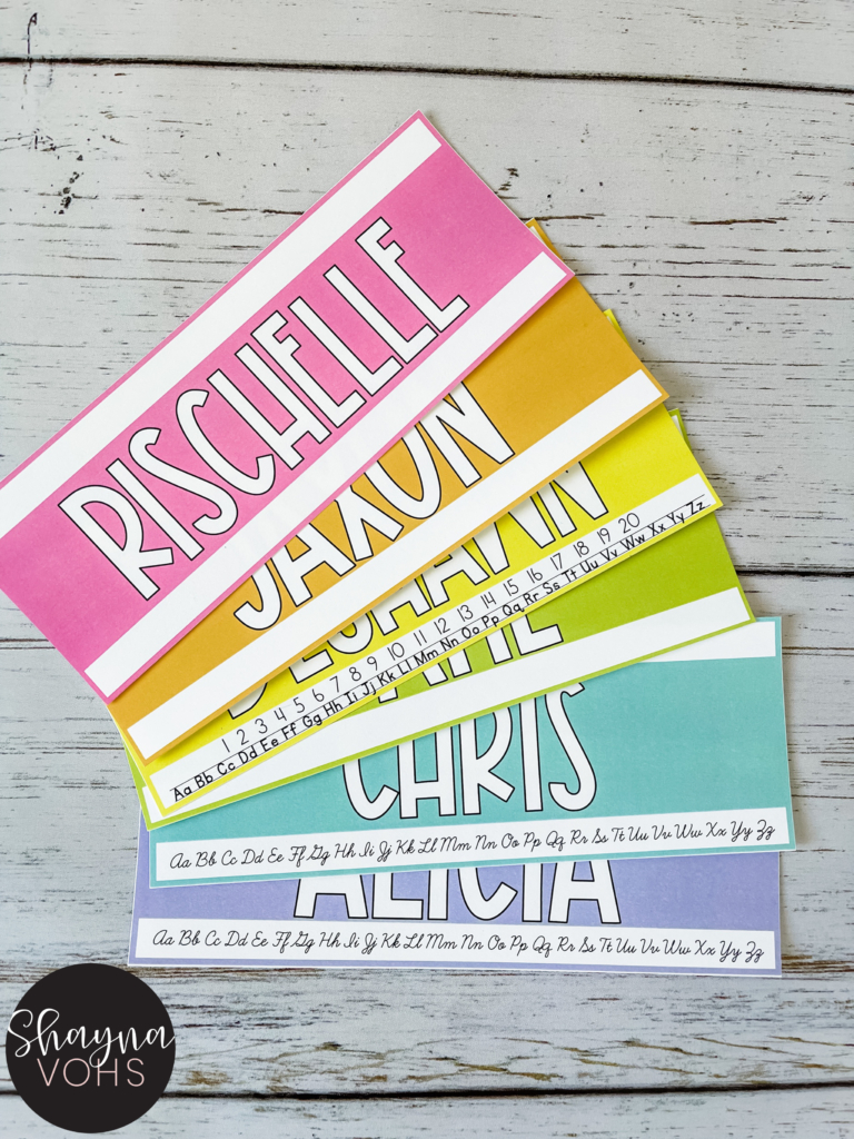 Free Classroom Name Tags - Shayna Vohs for Free Printable Cubby Labels