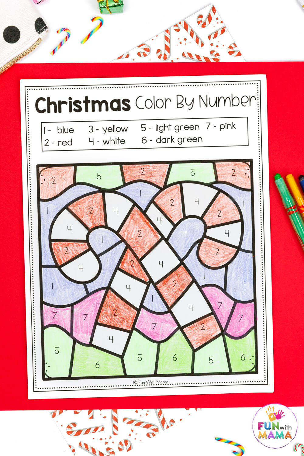 Free Colornumber Christmas Pages with regard to Free Printable Color By Number Christmas