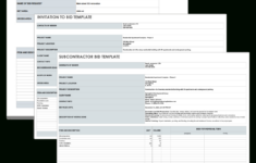 Free Construction Bid Template - Planyard inside Free Printable Contractor Bid Forms