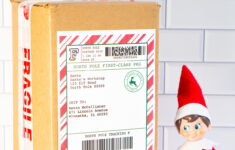 Free Customizable Elf On The Shelf Mailing Label for Free Printable Elf On The Shelf Shipping Label