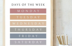 Free Days Of The Week Poster And More Educational Printables - For in Free Printable Days Of The Week Poster