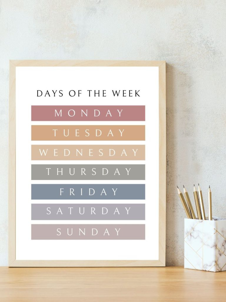 Free Days Of The Week Poster And More Educational Printables - For in Free Printable Days Of The Week Poster