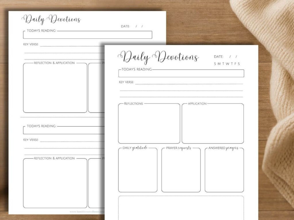 Free Devotional Printable For Daily Study And Reflection - pertaining to Free Printable Daily Devotions For Youth
