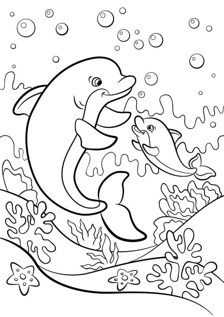 Free Printable Coloring Pages of Dolphins