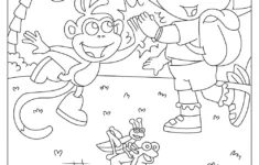 Free Dora Coloring Pages For Download (Printable Pdf) for Free Printable Dora The Explorer Coloring Pages