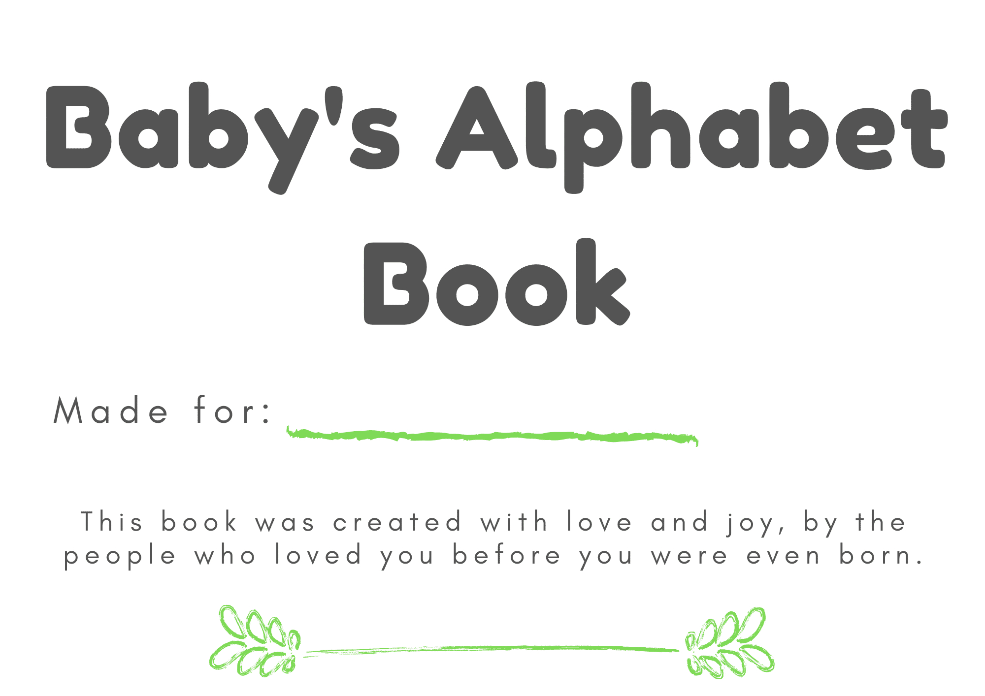Free &amp;amp; Easy Downloadable Abc Book Template For Your Baby Shower throughout Free Printable Printable Abc Book Template