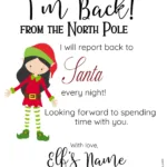 Free Editable Elf On The Shelf Letter Template & Elf Notes In Free Printable Elf On The Shelf Welcome Back Letter