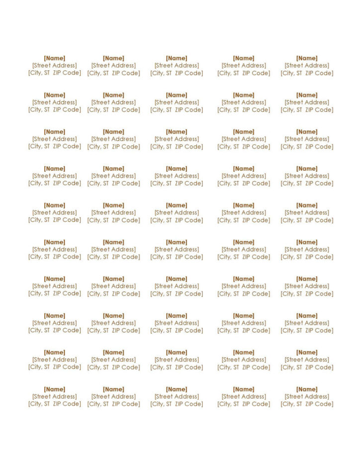 Return Address Label Templates Free Printable
