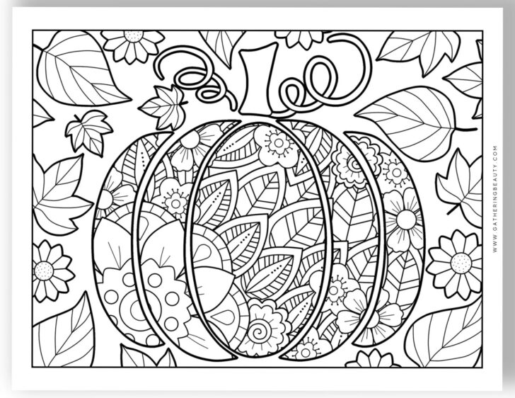 Free Printable Fall Coloring Page