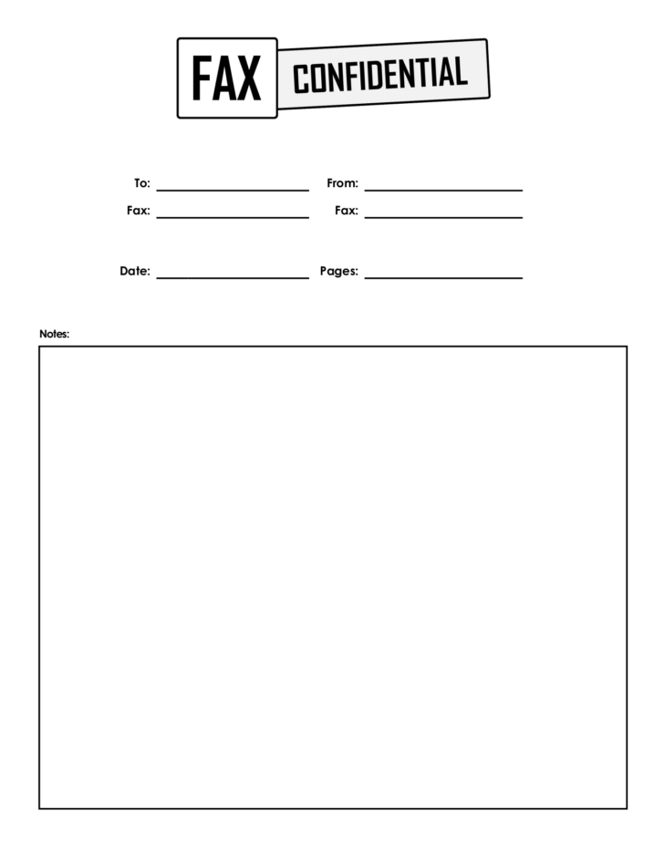 Free Printable Fax Cover Sheet With Confidentiality Statement