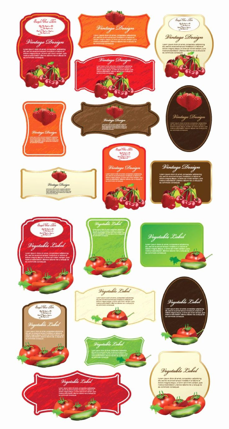 Free Food Label Template throughout Free Printable Food Label Templates