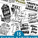 Free Funny Printable Bathroom Signs: 15 Wall Art Options Intended For Free Printable Funny Bathroom Signs Printable