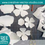 Free Giant Paper Rose Template | Creative Vector Studio Within Free Printable Paper Flower Patterns