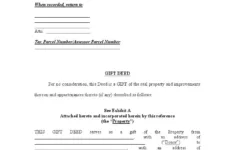 Free Gift Deed Form | Gift Property With This Deed Template inside Free Printable Gift Deed Form