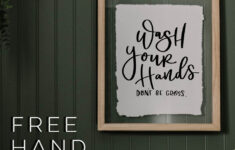 Free Hand Lettered Printable Bathroom Signs - Lemon Thistle pertaining to Free Printable Funny Bathroom Signs Printable