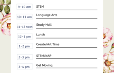 Free Homeschool Schedule Template + Our Homeschool Rountine with regard to Free Printable Homeschool Daily Schedule Printable
