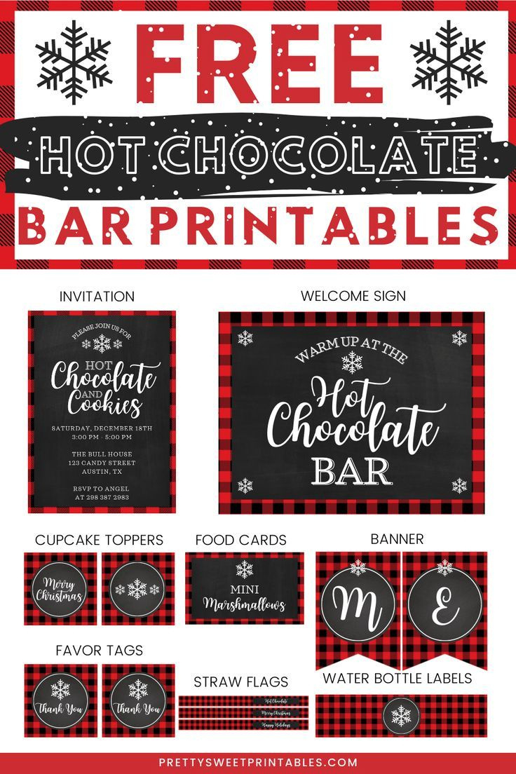 Free Hot Chocolate Bar Printables pertaining to Free Printable Hot Cocoa Bar Labels