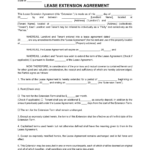 Free Lease Extension Addendum Template | Pdf & Word In Free Printable Lease Extension Agreement