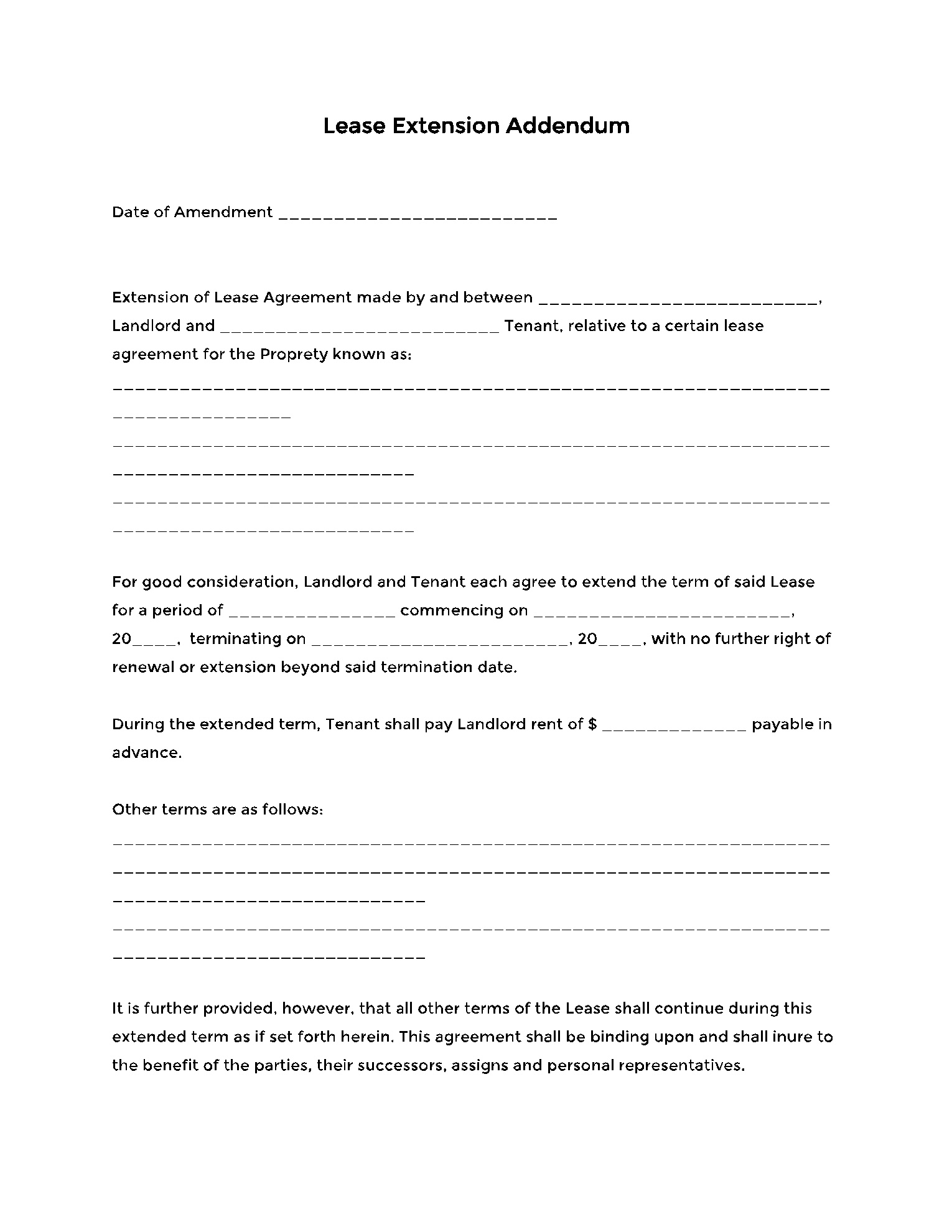 Free Lease Extension Agreement Template (Pdf Sample) - Cocosign with Free Printable Lease Extension Agreement
