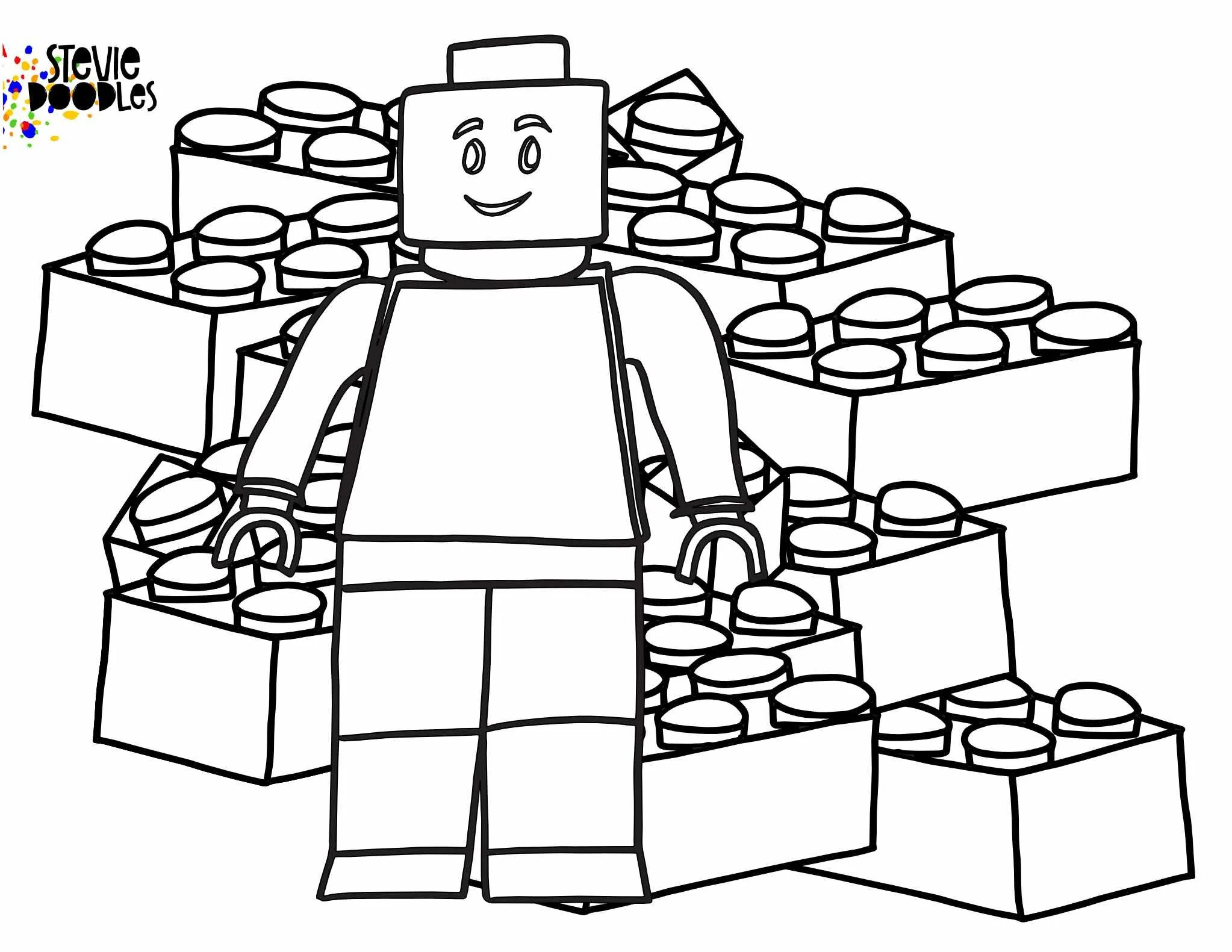 Free Lego Coloring Pages! — Stevie Doodles for Free Printable Lego Colouring Pages