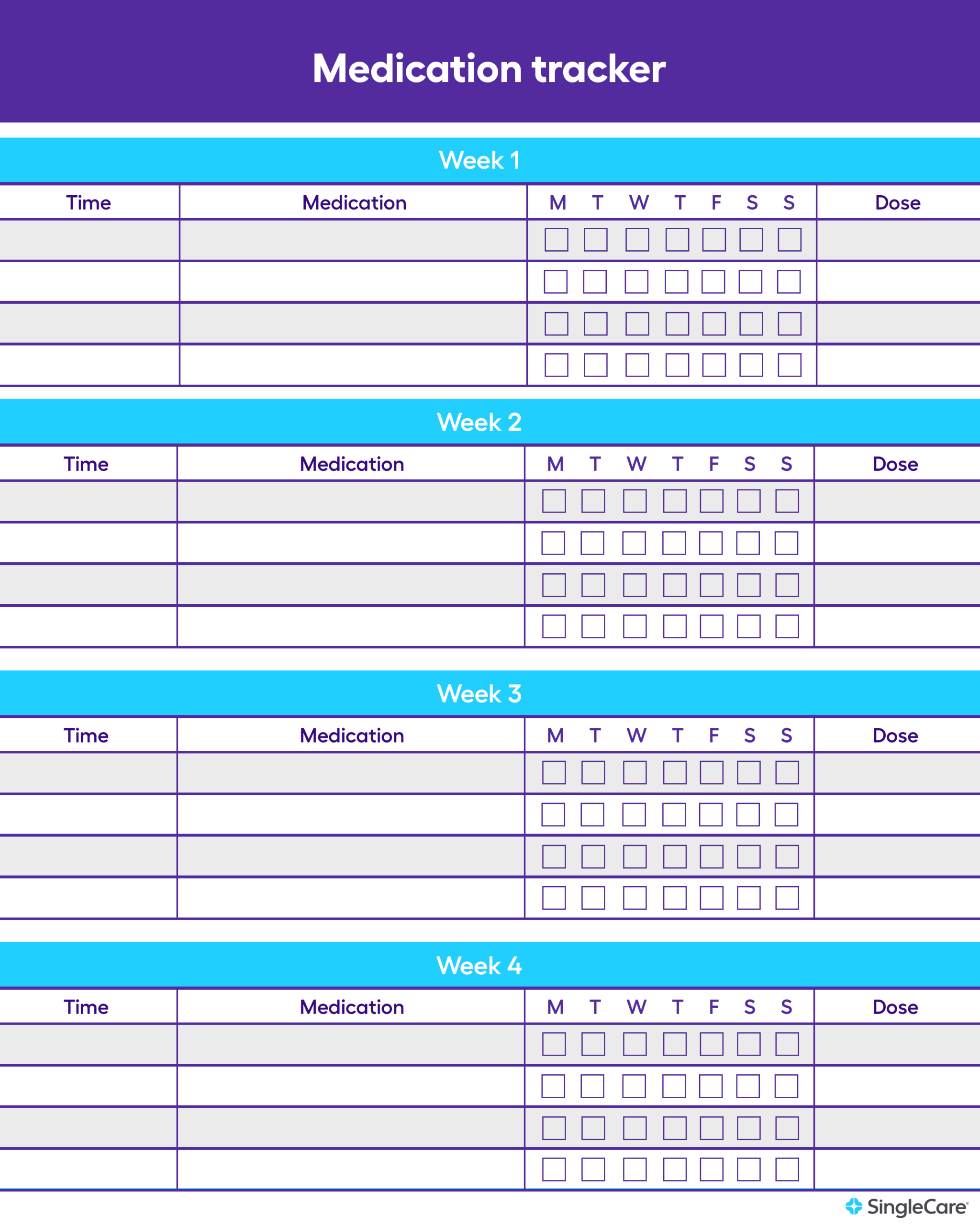 Free Medication List Templates For Patients And Caregivers pertaining to Free Printable Home Use Daily Medication Chart
