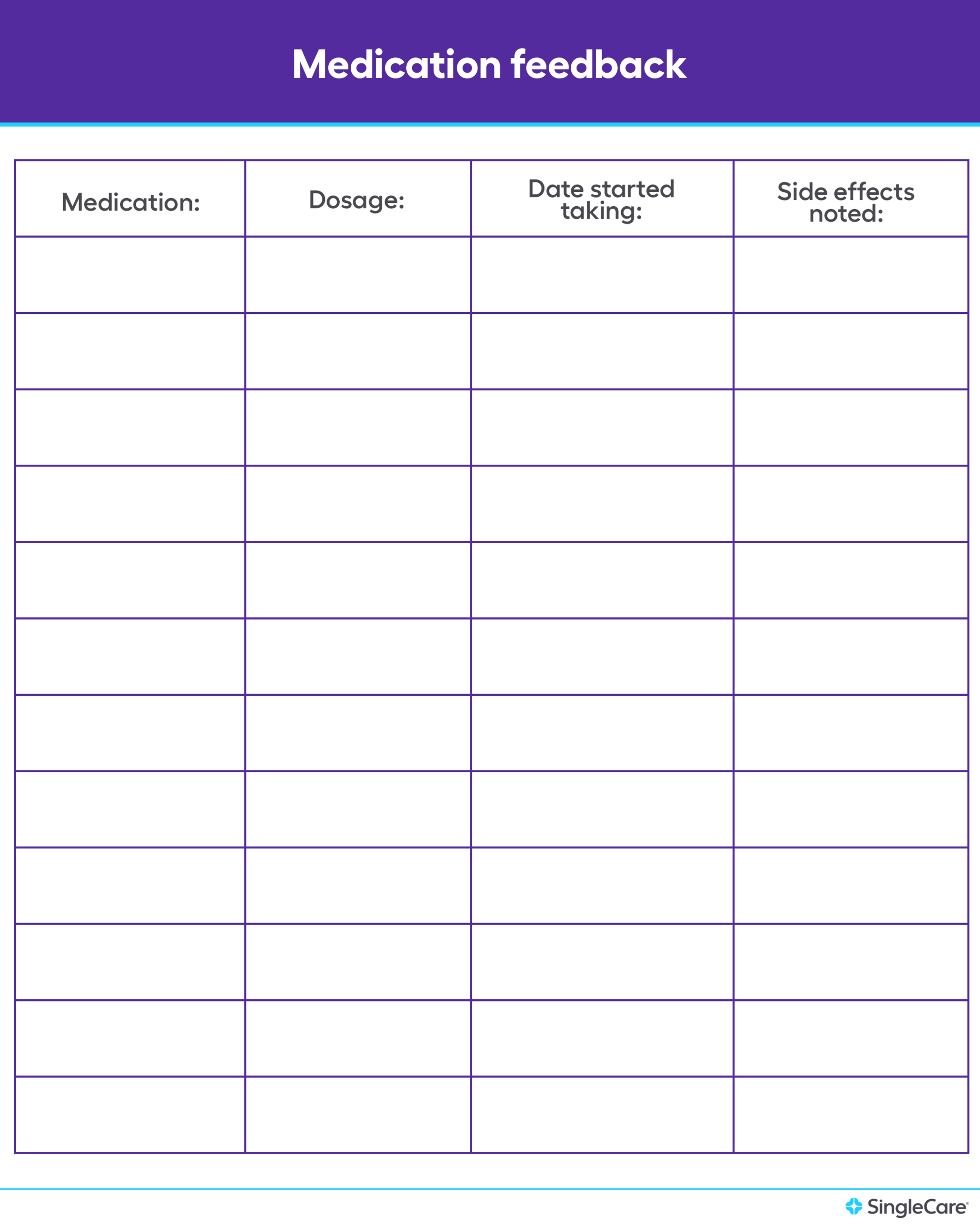 Free Medication List Templates For Patients And Caregivers with regard to Free Printable Medication Log Sheet