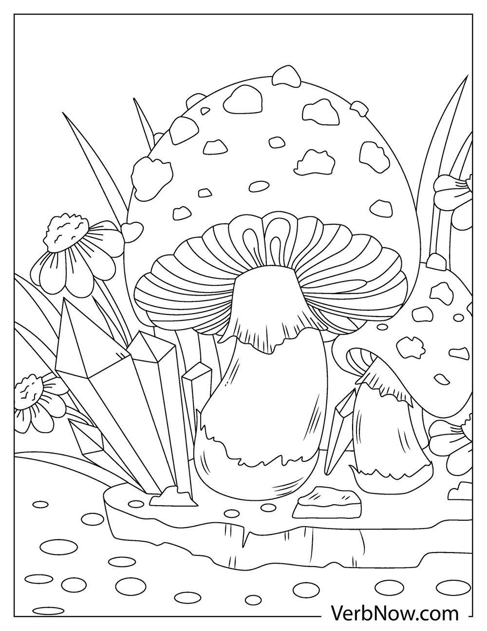 Free Mushroom Coloring Pages For Download (Printable Pdf) for Free Printable Mushroom Coloring Pages