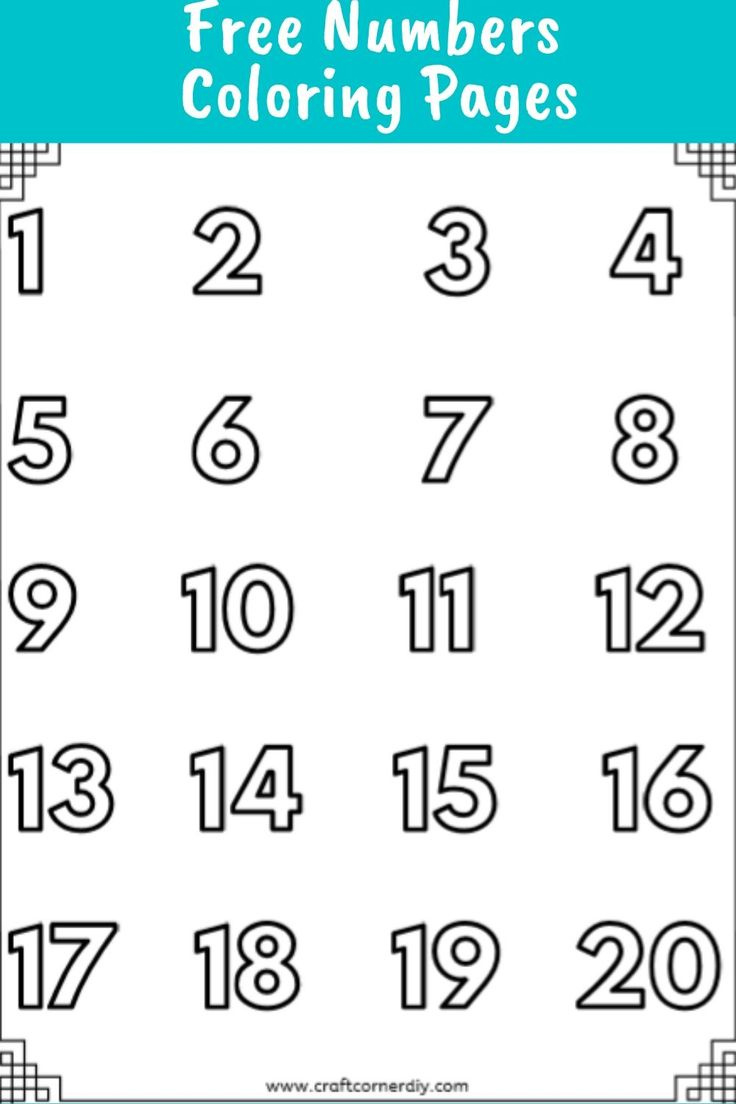 Free Numbers Coloring Pages for Free Printable Number Coloring Pages