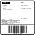 Free Online Shipping Label Maker   Craftmypdf Throughout Printable Shipping Labels Free