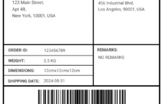 Free Online Shipping Label Maker - Craftmypdf throughout Printable Shipping Labels Free