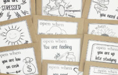 Free "Open When" For College Students with regard to Free Printable Open When Letters Labels
