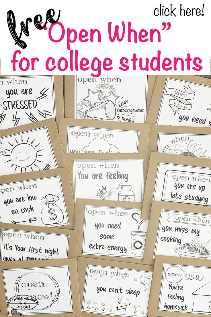 Free &amp;quot;Open When&amp;quot; For College Students with regard to Free Printable Open When Letters Labels