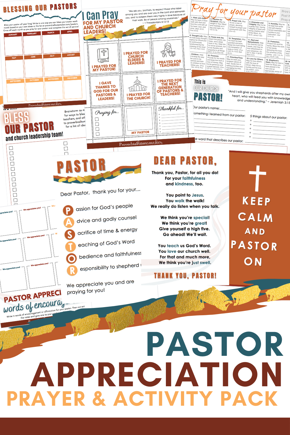 Free Pastor Appreciation Printable Pack + 25 Ideas To Bless Pastors for Free Printable Pastor Appreciation Cards