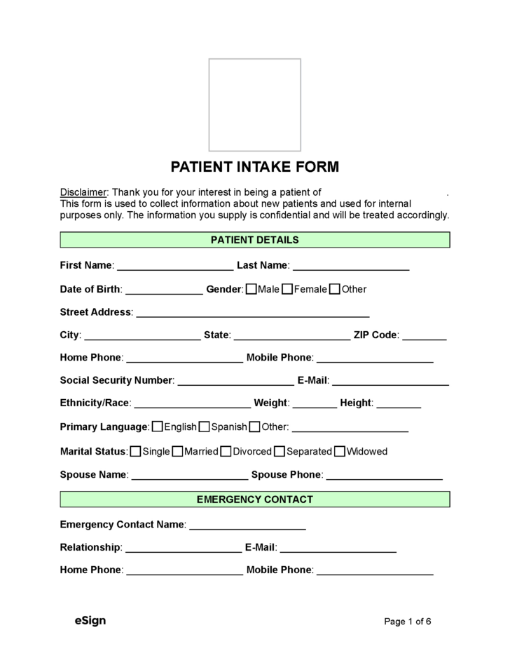 Free Printable Doctor Office Forms