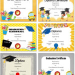 Free Preschool And Kindergarten Graduation Certificate Templates Throughout Free Printable Preschool Graduation Certificate