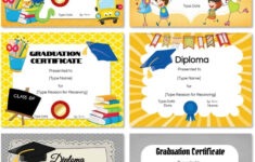 Free Preschool And Kindergarten Graduation Certificate Templates throughout Free Printable Preschool Graduation Certificate