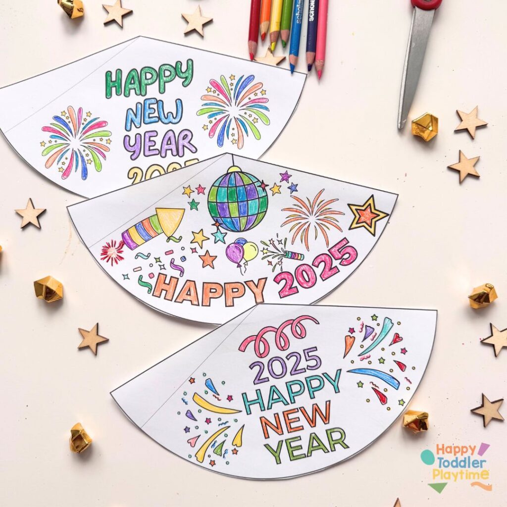 Free Printable 2025 New Year&amp;#039;S Eve Party Hat - Happy Toddler Playtime intended for Free Printable Printable New Years Hats