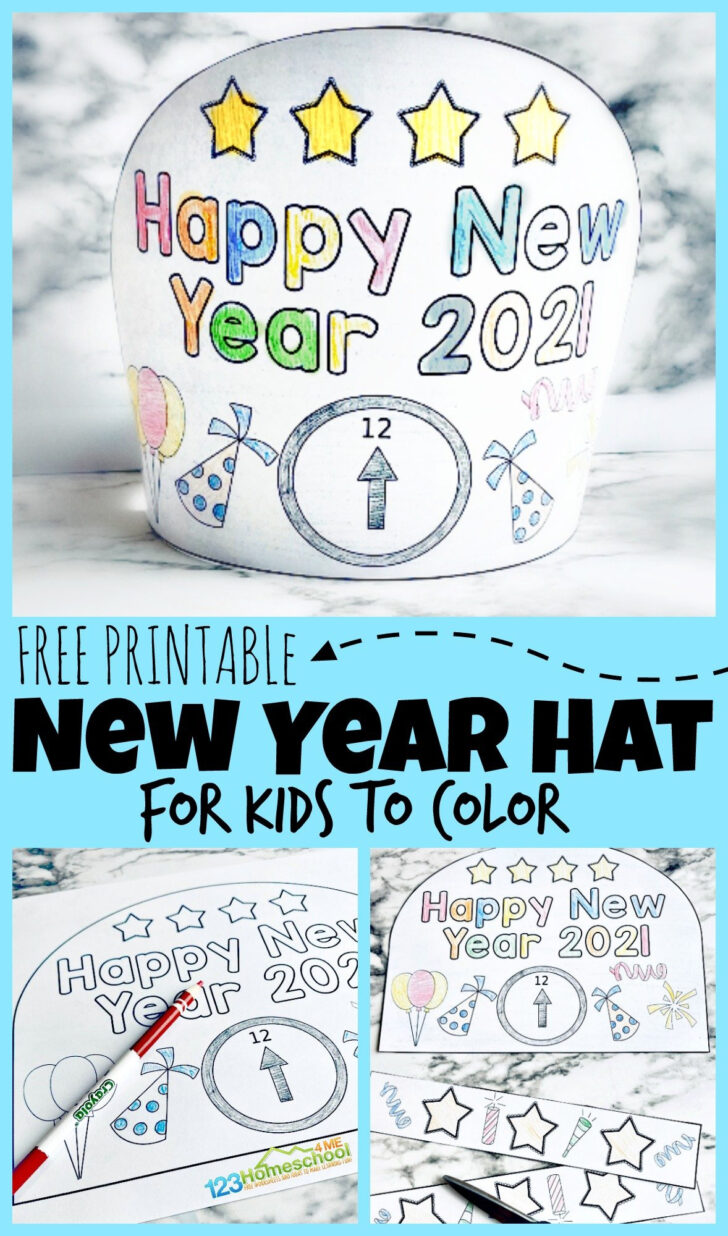 Free Printable Printable New Years Hats